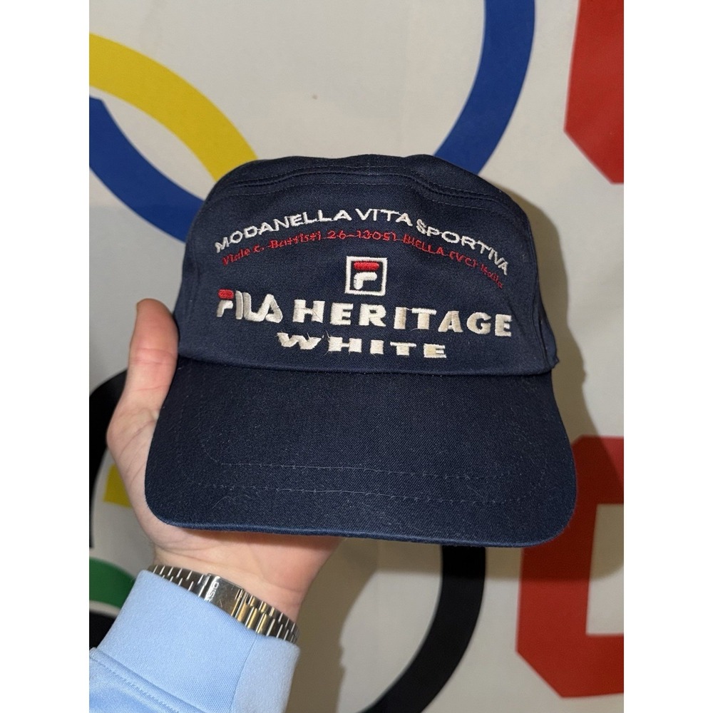 Vintage Fila Hat Cap Adjustable Navy Blue 90s Heritage Modanella Italy